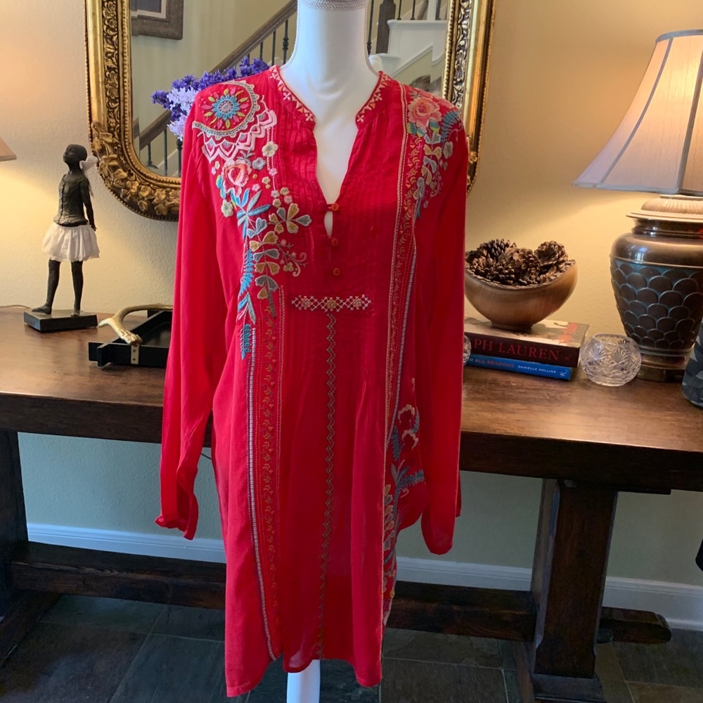 JOHNNY WAS Red Tunic/Dress